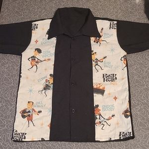 Boys Bowler style button up Shirt